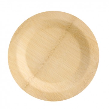 Disposable 11" Round Bamboo Plate 50 count 