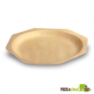 Octagonal Wooden Plate - 9 in.