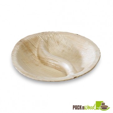 Yin Yang Shaped Palm Leaf Dish - DIA 3.5 in.