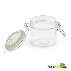 Mini Small Glass Jars With Sealed Lids, Clear Glass Food Storage container,  3.4 OZ