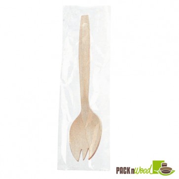 Individually Wrapped Wooden Spork