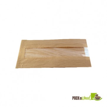 8 x 6" Kraft PLA Window Bag