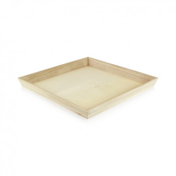 Heavy Duty Wooden Tray - 13.75 in. Square