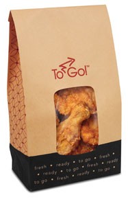 5" x 3" x 9 5/8" Natural Kraft Deli Bags / Hot Meal To Go Bags - Fresh To Go!