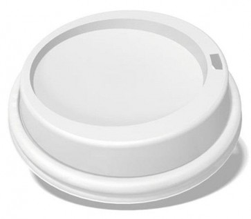 Ecotainer Multi Size White PLA Compostable Lids for Hot Cups / Coffee Cups