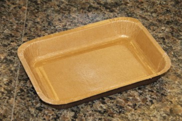 8.31" x 5.94" x 1.13"  Kraft Entree Tray