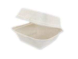 6" x 6" x 3" Bagasse Burger Box 