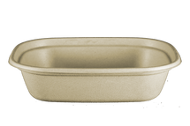 8.8 x 6.8 x 3" Unbleached, Compostable Plant Fiber Box