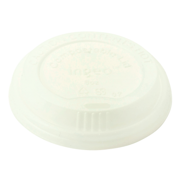 White PLA LID for 10 - 20 oz WC Kraft Hot Cups