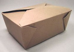 BioPlus EARTH Recycled Food Take Out Container #4, 7 3/4" x 5 1/2" x 3 1/2"