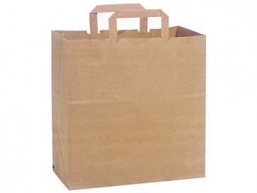 100% Recycled Paper Shopping Bags, 12" x 7" x 12"