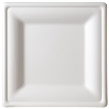 10" Premium Sugarcane Biodegradable Square Plates