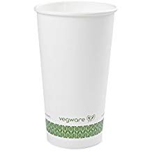 Compostable 20 oz. White Hot Cup