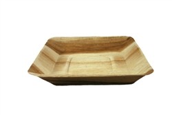 7" Compostable Square Rimmed Palm Plate