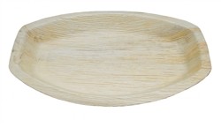 14" x 10" Compostable Rimmed Oval Palm Platter 