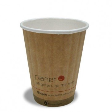 8 oz. Planet Kraft Hot Cup - Double Wall (West Coast Warehouse)
