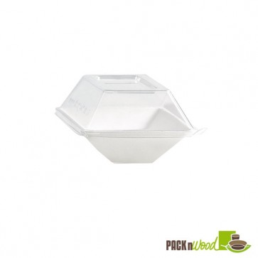 Clear Recyclable Lid for "Eco-Design" Sugarcane Plate - 10.3 x 5.19 in.
