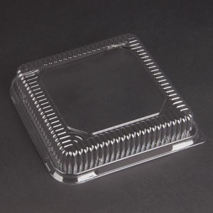 Solut! 8 x 8 X 1.687" Sheet Baking Trays Clear PET Dome Lids