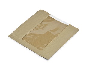 8.5" x 8.5" Kraft PLA Window Bag