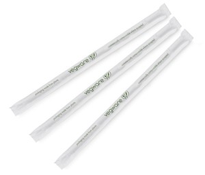 8.25" x 7mm Wrapped Large PLA Straws 