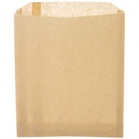 6" x 8" Natural Kraft Biodegradable Sandwich / Pastry / Cookie Bag