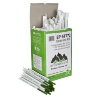 7.75" Wrapped Green Corn Plastic Straws