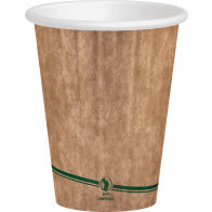 8 oz. Smooth Double Wall Kraft Hot Cup 
