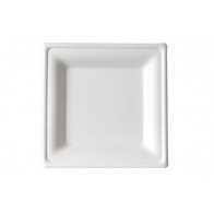 6" Premium Sugarcane Biodegradable Square Plates