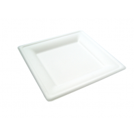 8" Square Bagasse Plate