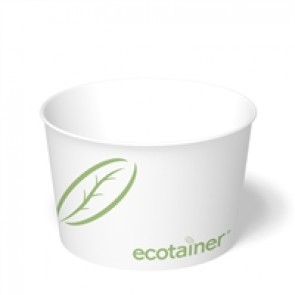 8 oz. Ecotainer Paper Soup / Food Containers, Compostable