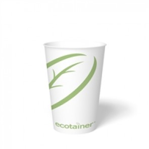 12 oz. Ecotainer Biodegradable Hot Cup / Coffee Cup, Compostable
