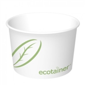 12 oz. Ecotainer Paper Soup / Food Containers, Compostable, Case of 1000