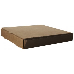 12" Square, Unbleached Brown Kraft Pizza Box