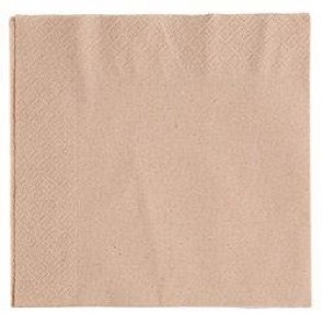 2-Ply Natural Kraft Compostable Napkins 6'5" folded