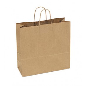 100% Recycled Paper Shopping Bags, 16" x 6" x 16"