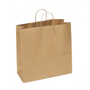100% Recycled Paper Shopping Bags, 18" x 7" x 18"