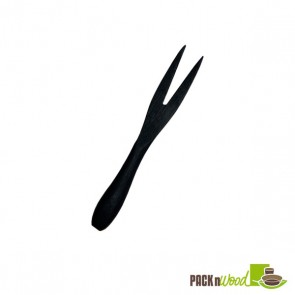 Bamboo Mini Fork Black - 3.54"