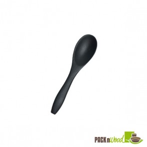Bamboo Mini Spoon Black - 3.54"