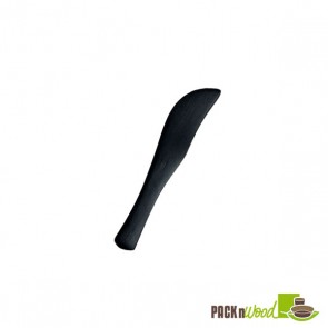 Natural Bamboo Mini Knife/Spreader Black - 3.54"