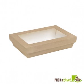 Rectangular Kraft Box with Window - 8.8 x 6.1 x 2 in.