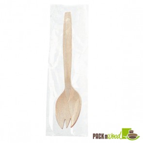 Individually Wrapped Wooden Spork