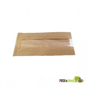 8 x 6" Kraft PLA Window Bag