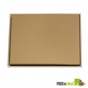 Kraft Cardboard Lid for 210WOODTRAY31 - 12.2 x 12.2 in.