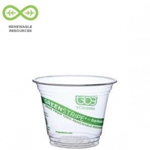 9oz Biodegradable Corn Plastic Cold Drink Squat Cups 