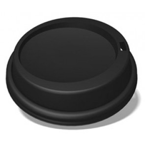 8 oz. PET Black Dome Lids for Ecotainer Biodegradable Hot Coffee Cups