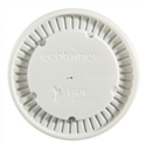 Ecotainer 12 oz. Flat Lids for Biodegradable Soup Containers, White