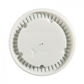Ecotainer 8 oz. Flat Lids for Biodegradable Soup Containers, White