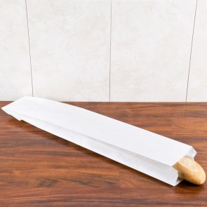 4 1/2" x 2 1/2" x 28" White Baguette Bag
