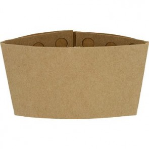 Ecotainer 100% Recycled Kraft Coffee Sleeve, Recyclable / Compostable, Blank