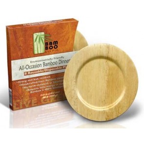 5" Bamboo Studio Round Bamboo Plates